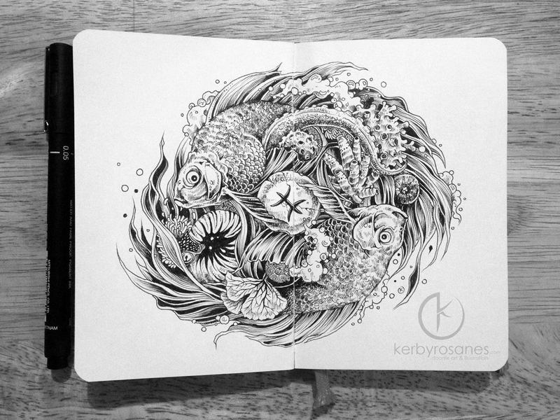 Illustration for article titled You can get lost for hours in these insanely intricate doodles